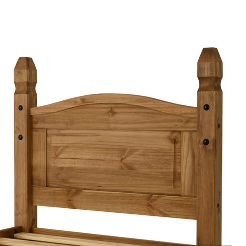 Corona 3FT Bed Low Foot End - Distressed Waxed Pine
